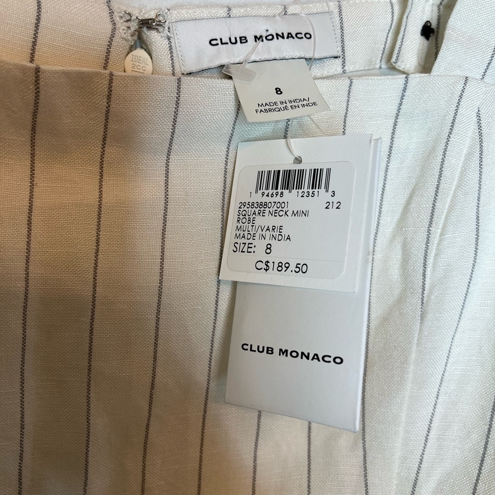 Club Monaco pinstripe mini dress. - Picture 6 of 8